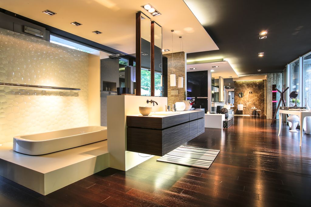 Uno scorcio dello showroom dedicata ai sanitari e all’arredobagno