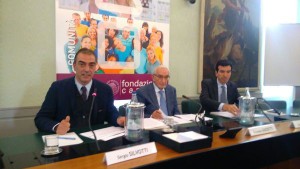 Da destra Dergio Silvotti, presidente Fondazione Triulza e Giuseppe Guzzetti, presidente Fondazione Carilo