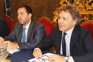 A dx il presidente Ance Puglia, Gerardo Biancofiore