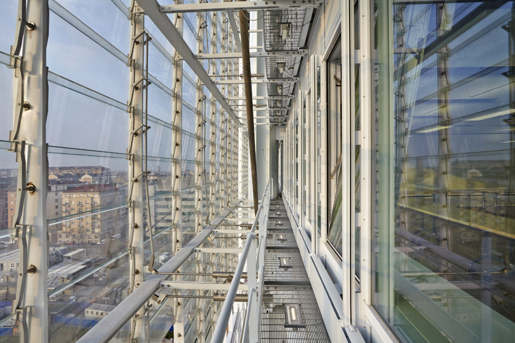 Vista della struttura della doppia pelle.