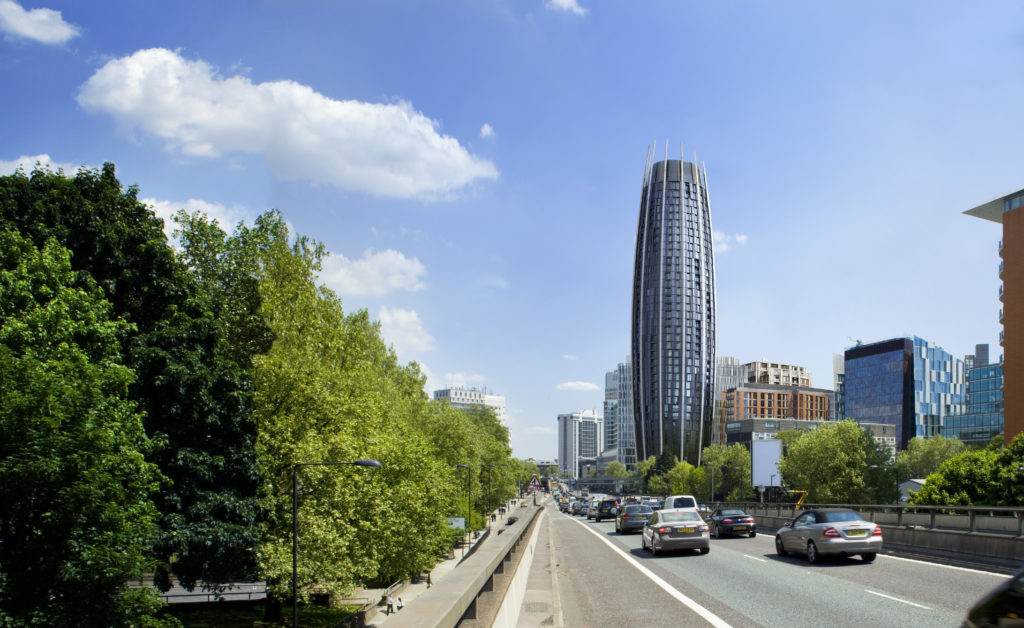 One Merchant Square, Robin Partington and Partners, Londra | Il nuovo edificio per uffici spazia su 17 piani con una presenza maestosa sulla trafficata Westway. Gli ambienti interni godono di una vista panoramica verso l’esterno grazie a un nastro di vetrate a tutta altezza. Le facciate sono strutturate con una fine maglia di lamelle verticali esterne per l’ombreggiatura degli interni. Robin Partington and Partners hanno utilizzato Aecosim Building Designer, Bentley Navigator, GenerativeComponents e MicroStation in un workflow Bim in grado di coordinare le differenti discipline progettuali.