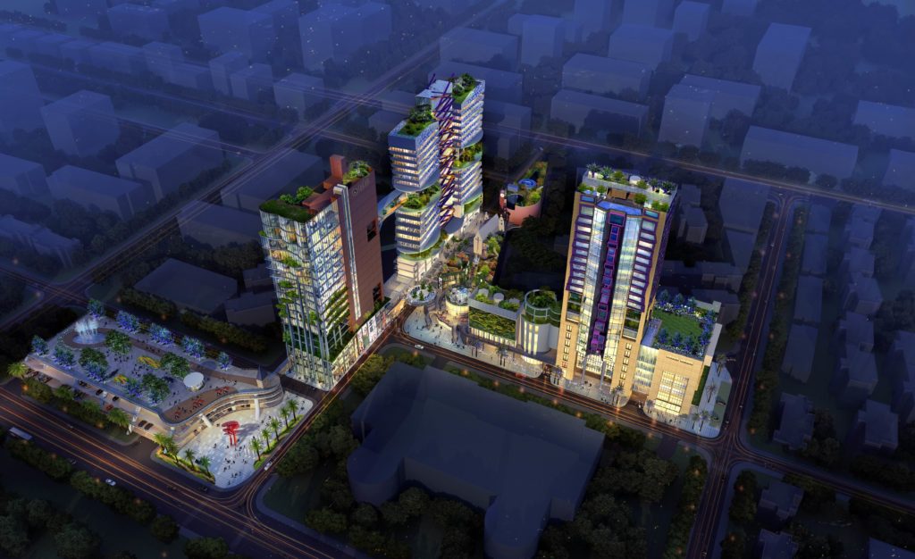 Situato in Foshan Qiandenghu Recreation Center, nella provincia di Guangdong in China, lo Zhiyue Youcheng Square è parte di un più ampio progetto di rinnovamento della parte storica della città. Il progetto prevede tre edifici distinti: il Passemble Hotel, con 22 piani e 200 stanze; il Food Forum Shitongitian Plaza, con 17 piani; il Reach 100, con 19 piani a uso commerciale e residenziale. Software utilizzati: ProjectWise come piattaforma collaborativa e di sincronizzazione, Aecosim Building Designer per la gestione delle interferenze.