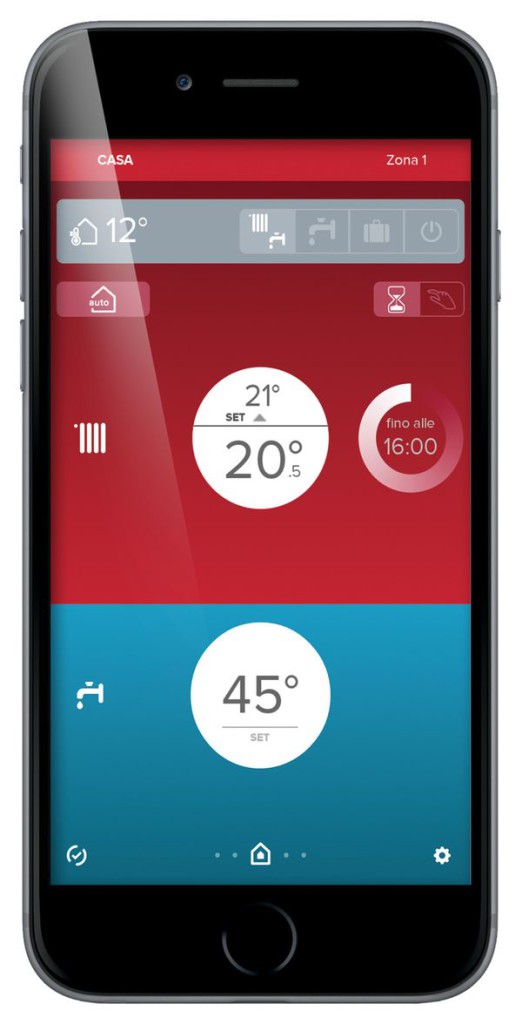Controllo a distanza della propria caldaia tramite l'app Ariston Net.