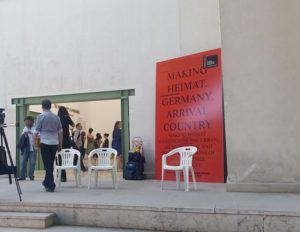 Inaugurazione della mostra «Making heimat. Germany, arrival country» che si terrà alla Biennale di Venezia dal 28/5 al 27/11 di quest'anno. 