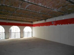 Alcune porzioni di solaio sono risultate realizzate in voltine in mattoni e putrelle metalliche.