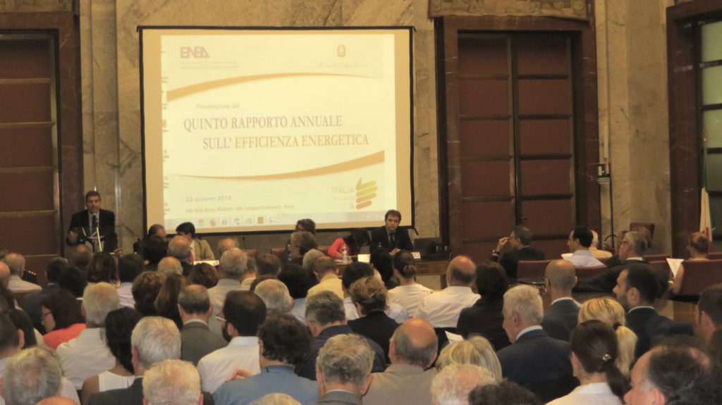 Presentazione del V Rapporto annuale sull'efficienza energetica, Roma.