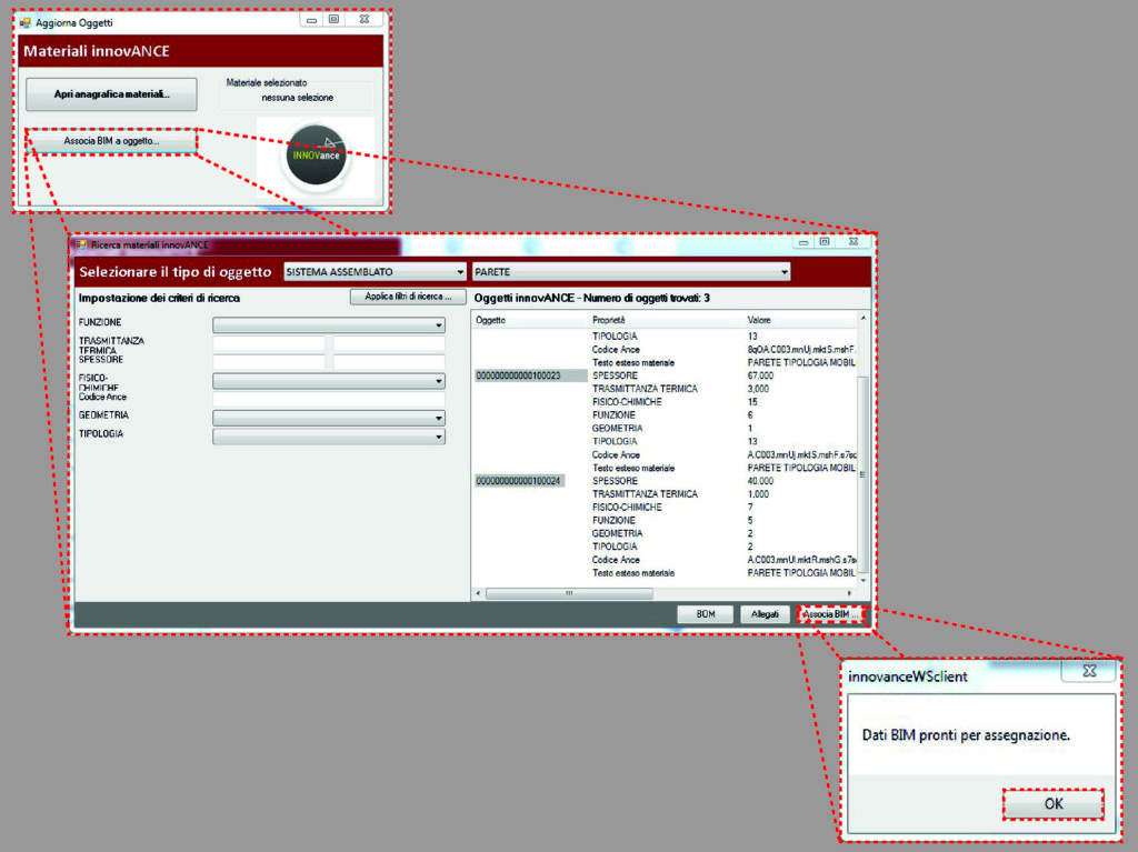 6. L’Add.in INNOVance, assocciazione dell’oggetto BIM all’oggetto INNOVance.