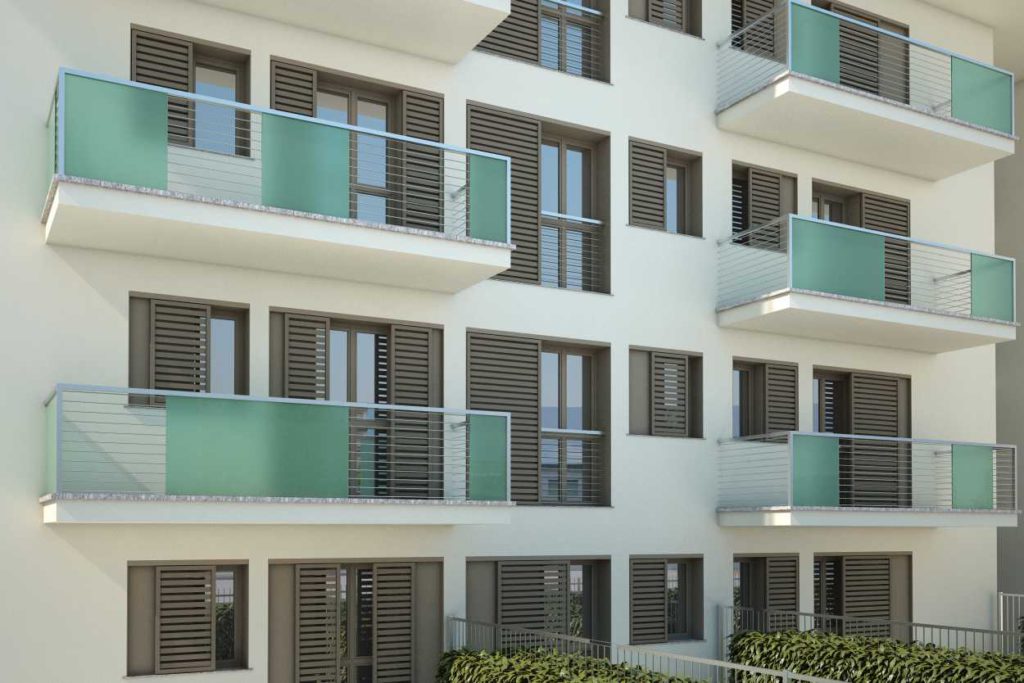 Il sistema di persiane scorrevoli.