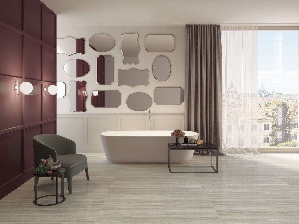 Collezione Ricchetti Armonia, nella finitura lux. (foto Ceramiche Ricchetti)