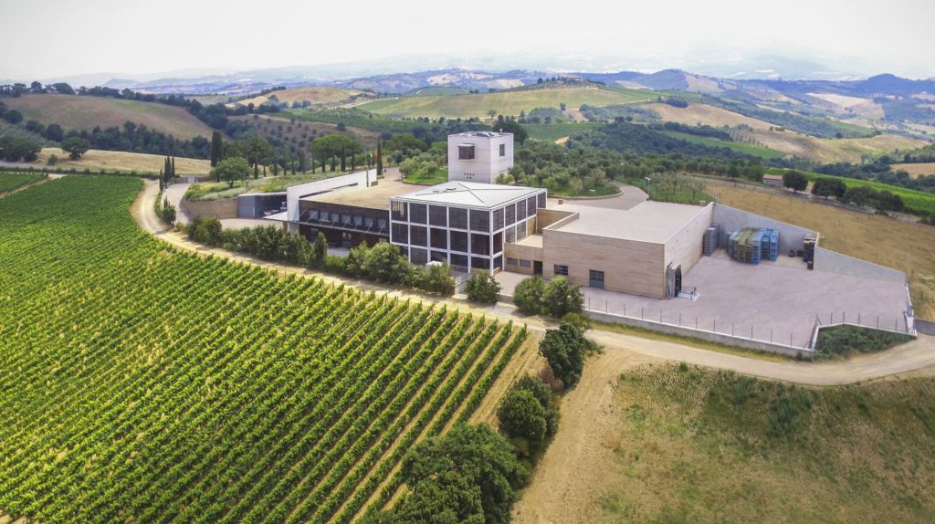 Vista aerea della Tenuta ColleMassari. 