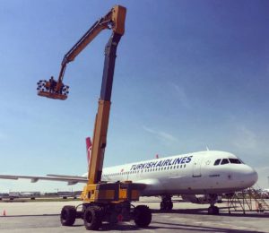 Le piattaforme Ha41rtj Pro possono lavorare fino a 36 m di altezza.