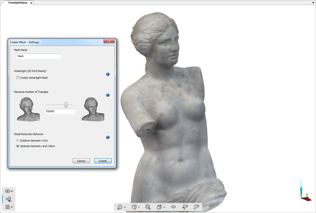 L'interfaccia del software Scene 6.1 (foto Cam2)