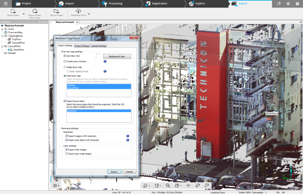 L'interfaccia del software Scene 6.1 (foto Cam2)