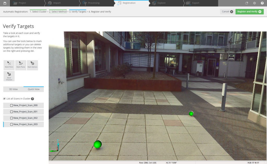 Il software Scene 6.1 (foto Cam2)