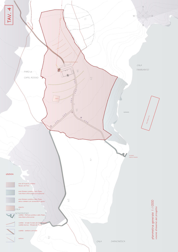 Faro del Capel Rosso | Planimetria generale