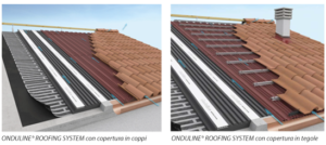Onduline roofing system ideale per tutti i tipi di tetto, rende particolarmente semplice la posa sui supporti cementizi, poiché evita laboriosi fissaggi meccanici del pacchetto isolante al sottofondo.