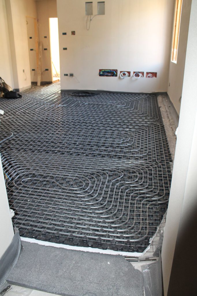 Impianti di riscaldamento a pavimento.