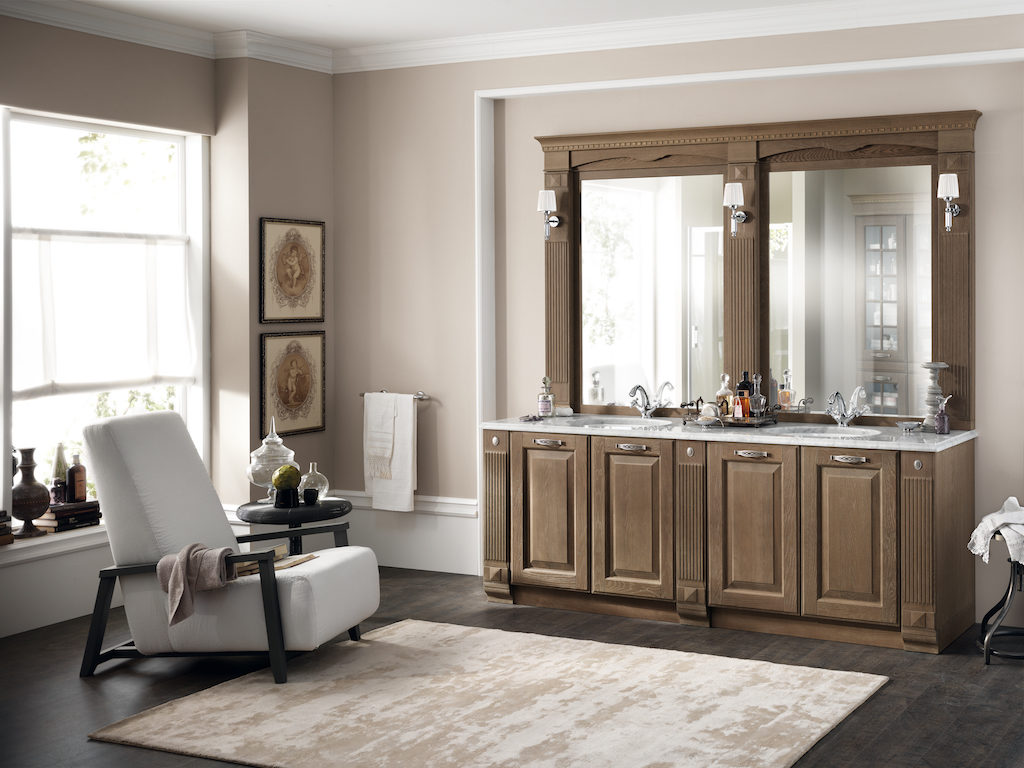 Nella foto, ambiente bagno arredato con la collezione Baltimora di Scavolini Bathrooms (foto Scavolini)