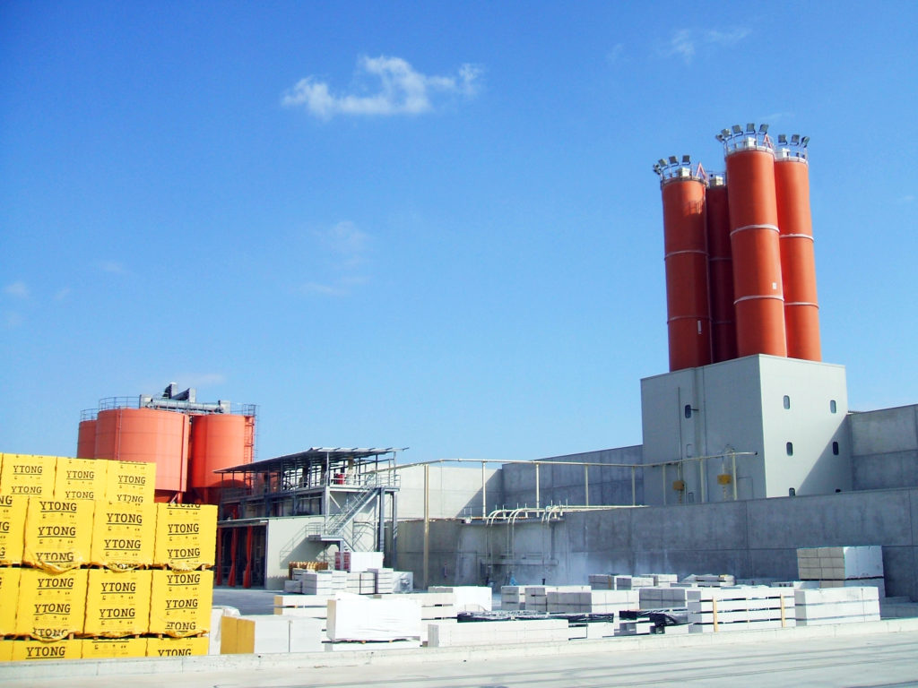 Stabilimento produttivo Ytong di Pontenure.