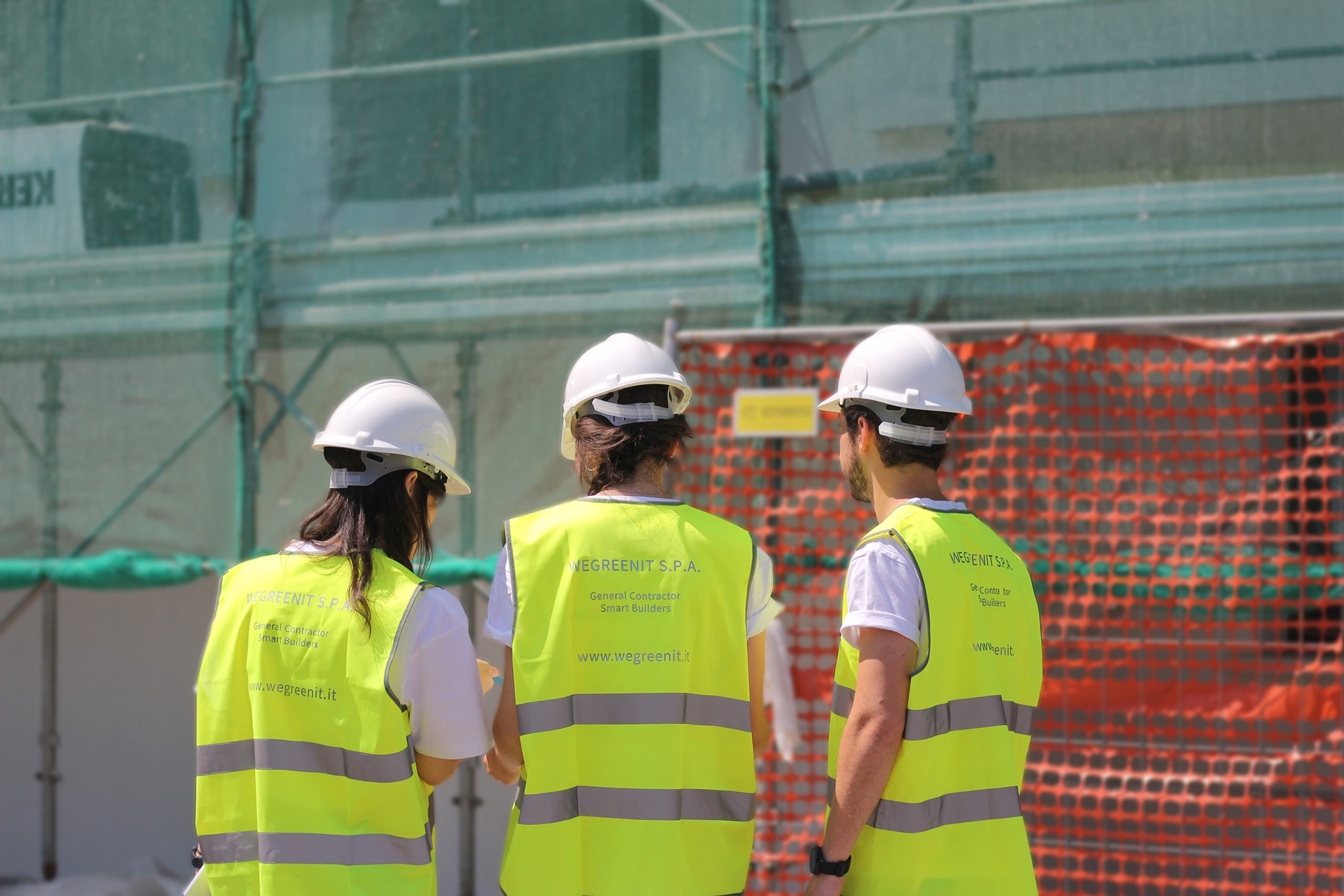 Tecnici di Wegreenit al lavoro in cantiere
