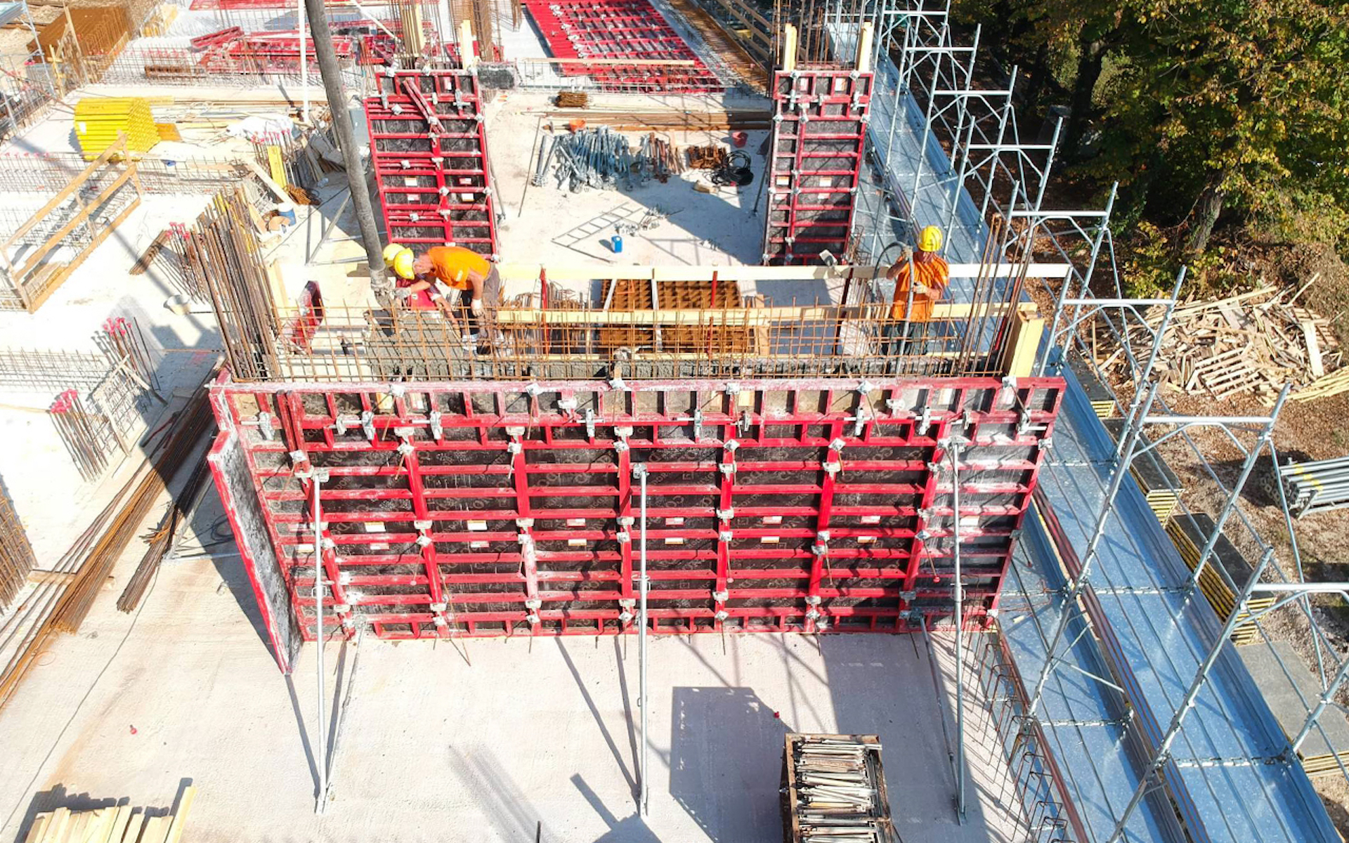 Impiego della cassaforma per pareti Optimo di Condor