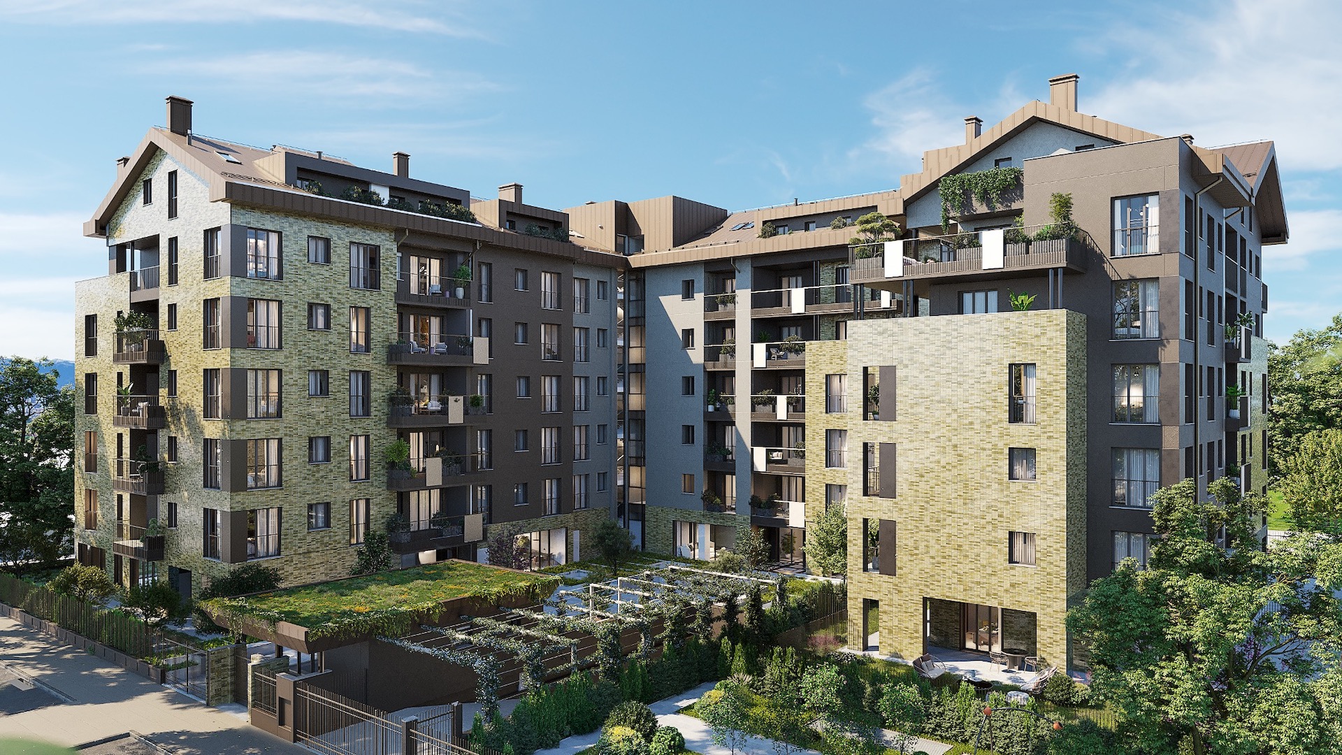 QuintoGarden | Case dall'architettura moderna con ampi spazi verdi