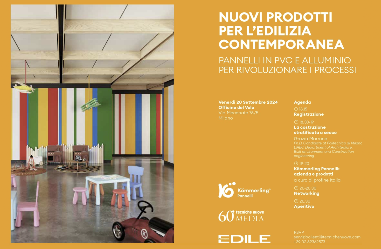 Nuovi prodotti per l'edilizia contemporanea. Riserva il tuo posto