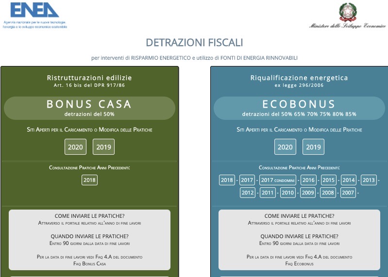 Detrazioni fiscali. Ecco come inviare i dati Ecobonus e Bonus Casa