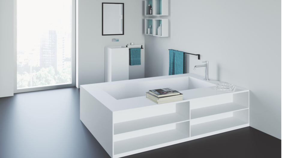 La pietra acrilica per bagni pratici e originali