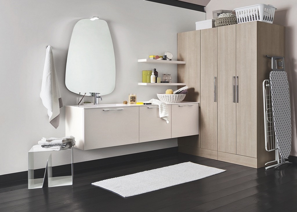 Arbi Arredobagno. Alta funzionalità anche per piccole zone laundry