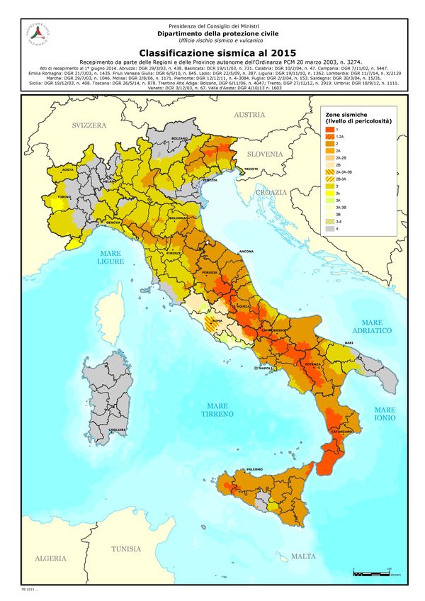 MAPPA SISMICA CLASSIFICAZIONE bassa ris