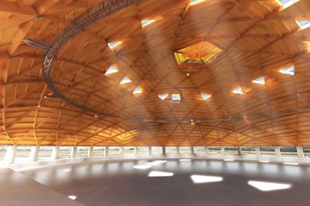 Rubner Holzbau | Rendering dell'interno della cupola