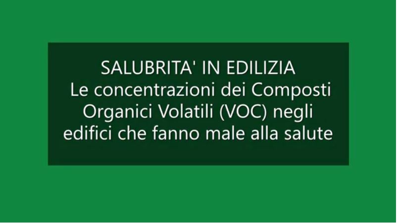 Attenzione ai materiali da costruzione con alte concentrazioni di Voc