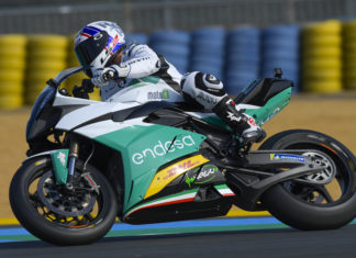 The updated version of the MotoE all-electric superbike prototype