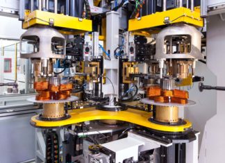 Machines, systems and automated lines for the production of electric motors