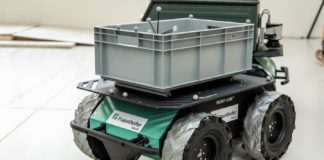 A mobile robot for construction sites Husky A200 (Credits Fraunhofer Italia Innovation Engineering Center)