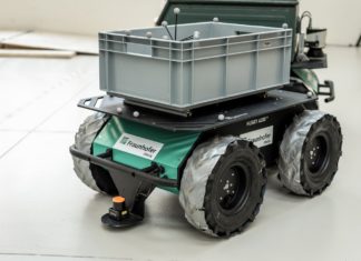A mobile robot for construction sites Husky A200 (Credits Fraunhofer Italia Innovation Engineering Center)