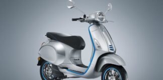The awarded Design of electric Vespa