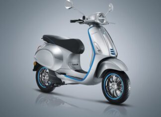 The awarded Design of electric Vespa