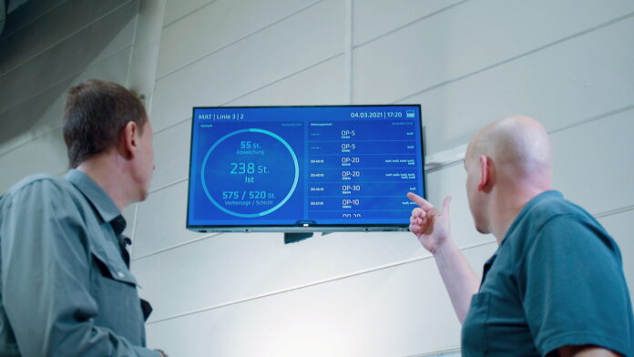 Dashboard_MAT The EDNA Lifeline Dashboard was developed to specifically meet the requirements of MAT. Production planners, shift supervisors and machine operators always have the current production data in view.
