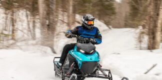 The electric snowmobile that becomes a quod