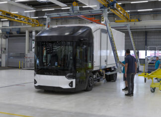 The first full electric Volta Zero trucks has been manufactured Volta Zero vehicle