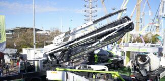 Building industry, the new electric Cifa pump in the yard