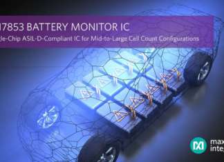 MAX17853 battery monitor integrato ASIL-D per configurazioni di batteria medio-grandi