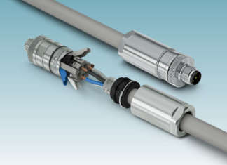 Phoenix Contact: cablaggio senza attrezzi dei connettori di potenza M12 PUSH-LOCK