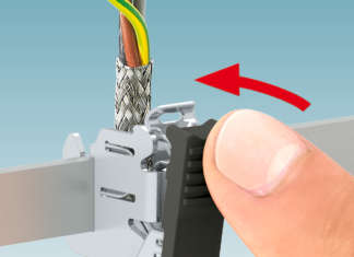 Morsetti per schermatura per il montaggio senza utensili con una sola mano