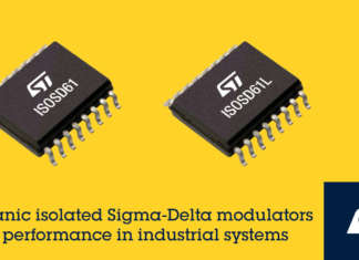 STMicroelectronics: nuovi modulatori sigma-delta altamente integrati con isolamento galvanico