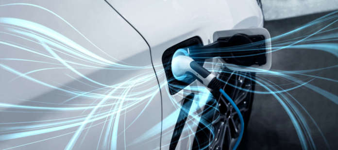 Stazione di ricarica. Visione futurista