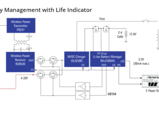 Sistema di gestione della batteria con indicatore di durata