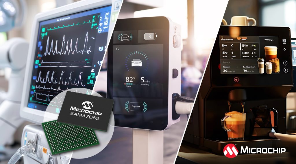 L'MPU SAMA7D65 di Microchip conta su un core Arm Cortex A7 da 1 GHz e integra interfacce di visualizzazione MIPI DSI, LVDS e GPU 2D per applicazioni HMI (Human-Machine Interface)
